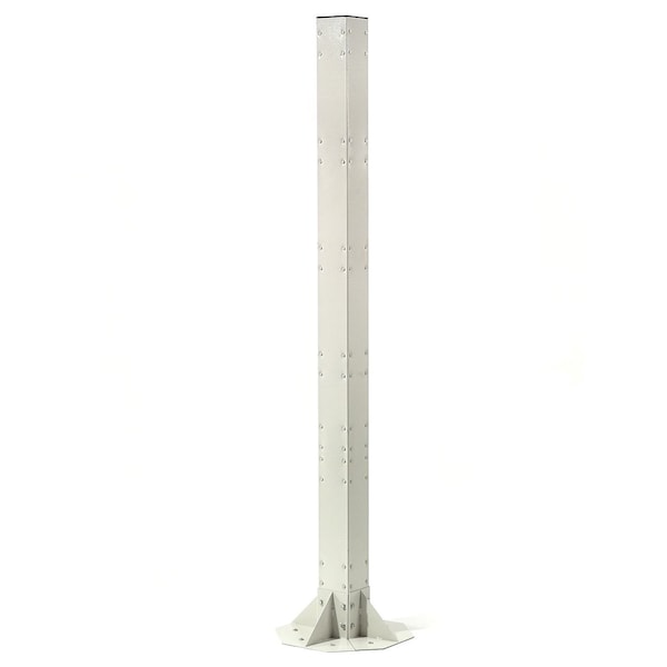 Steel Post with Fixed Base, Beige, 81H